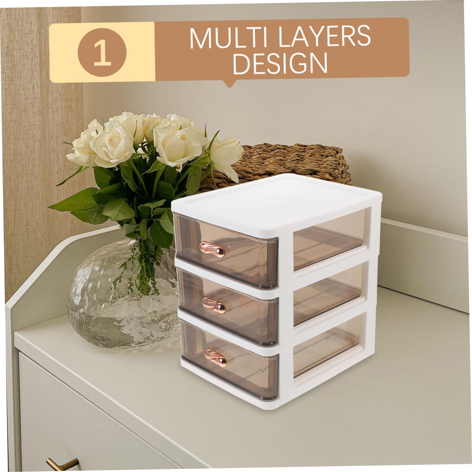 TEHAUX 2pièces Organisateur De Tiroir De Bureau Boîte De Rangement Pour Documents Rangement Compact Avec Coulissants Pour Bureau Maison