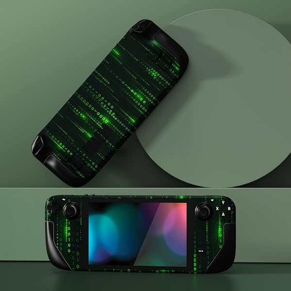 playvital Full Set Protective Skin Decal for Steam Deck LCD, Custom Stickers Vinyl Cover for Steam Deck OLED - Messy Code - 4