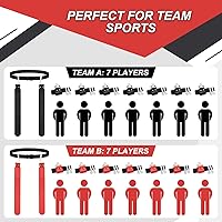 Vista 4 de Juego de fútbol con bandera ajustable, cinturones y banderas de fútbol con bandera de 2/14 jugadores para jóvenes, adultos, entrenamiento