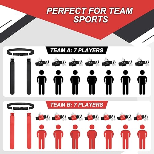 Miniatura 4 de Juego de fútbol con bandera ajustable, cinturones y banderas de fútbol con bandera de 214 jugadores para jóvenes, adultos, entrenamiento de equipo