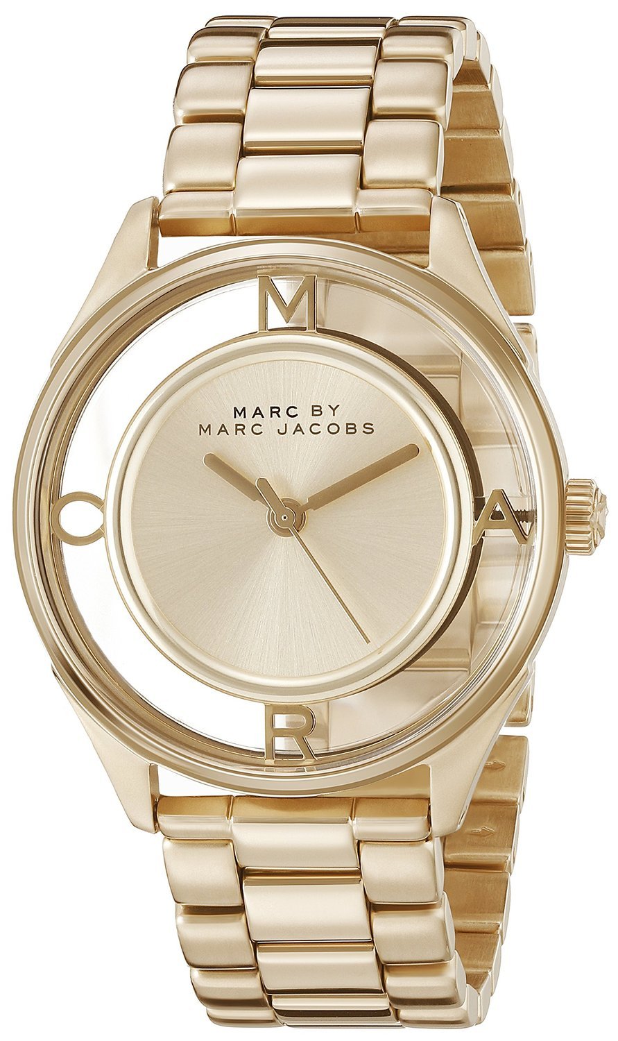 MARC JACOBS ゴールド 長方形ケース 腕時計 マークジェイコブス ペアウォッチ/クラシックウォッチ/MJ3568