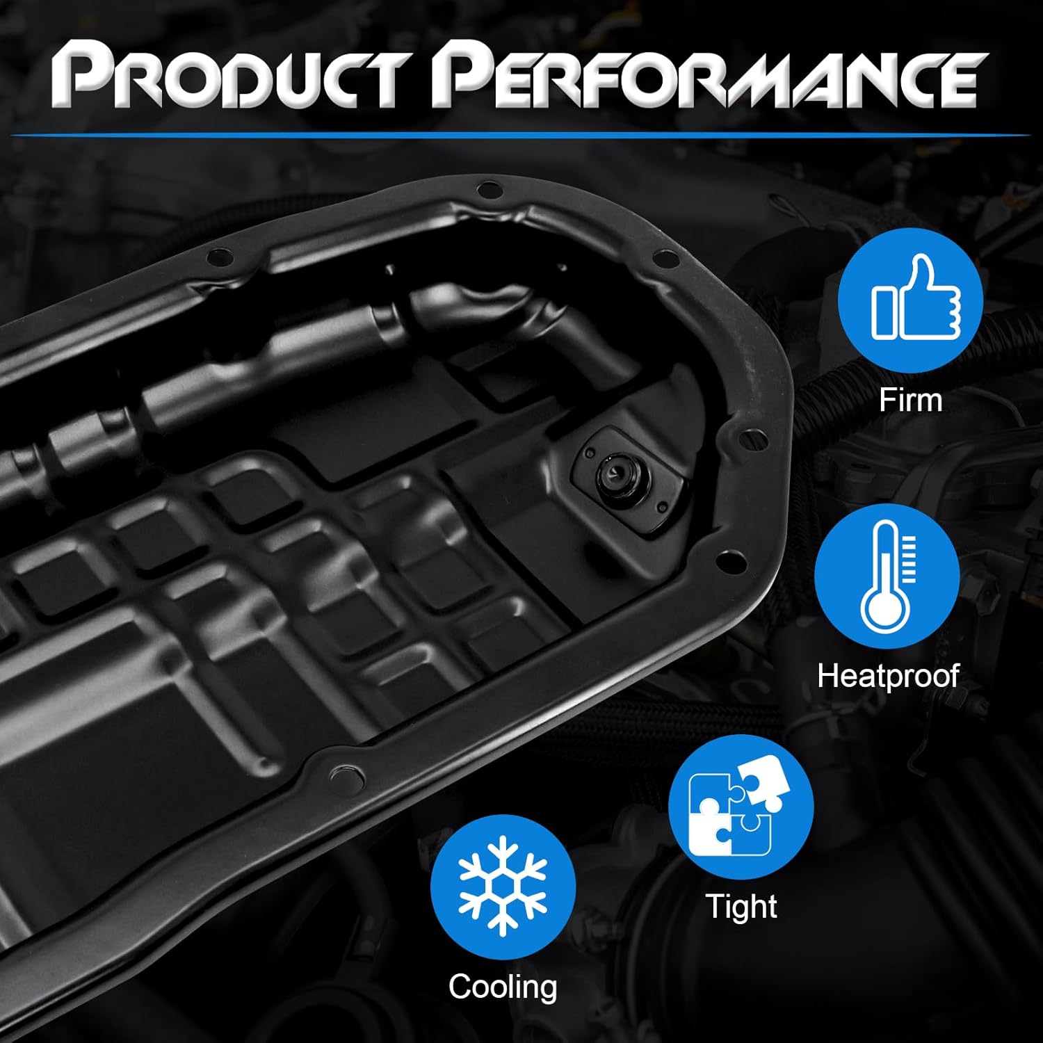 Lower Engine Oil Pan with Drain Plug, Compatible with Nissan 350Z 370Z ＆ INFINITI EX35 EX37 FX35 FX37 G35 G37 M35 M37 Q40 Q50 Q60 Q70 Q70L QX50 QX70, 3.5L 3.7L, Replace# 11110-JK20C