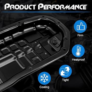 Lower Engine Oil Pan with Drain Plug, Compatible with Nissan 350Z 370Z & INFINITI EX35 EX37 FX35 FX37 G35 G37 M35 M37 Q40 Q50 Q60 Q70 Q70L QX50 QX70, 3.5L 3.7L, Replace# 11110-JK20C