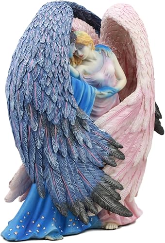 Miniatura 5 de Ebros Gift Sheila Wolk Obra maestra Día Rendición a la Noche Crepúsculo Ángeles Estatua 9.5 pulgadas de alto amanecer abrazando el atardecer seres