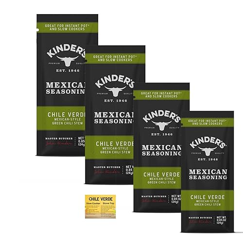 Miniatura 2 de Kinders Chile Verde Mexican Style Green Chile - Mezcla de condimentos para estofado de chile. Ideal para ollas de cocción lenta, comidas rápidas