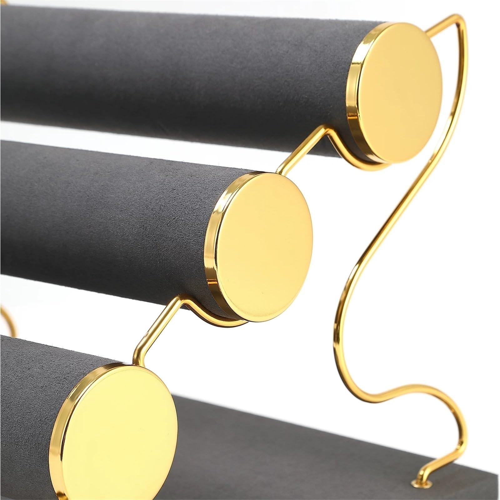 Schmuckaufbewahrung 3-Tier Bracelet Holder Metal Frame and Microfiber