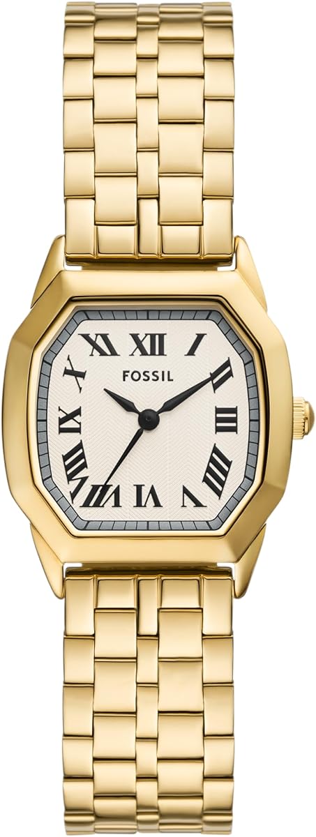 Reloj de mujer, Harlow Reloj de pulsera de acero inoxidable de tres manos para mujer