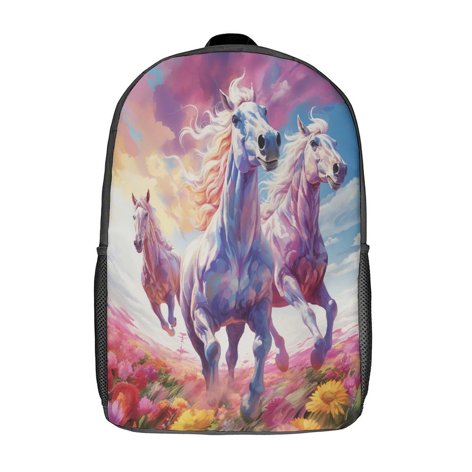 Sac à dos motif cheval 3D avec sac à déjeuner pour la rentrée scolaire des enfants - 8