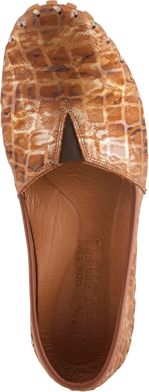 Spring Step Women's Kathaleta Premium Leather Slip-On Moccasin Shoes – Comfortable Flat Ladies Shoes with Removable Insole, Rubber Sole & Elegant Stitch Detailing
