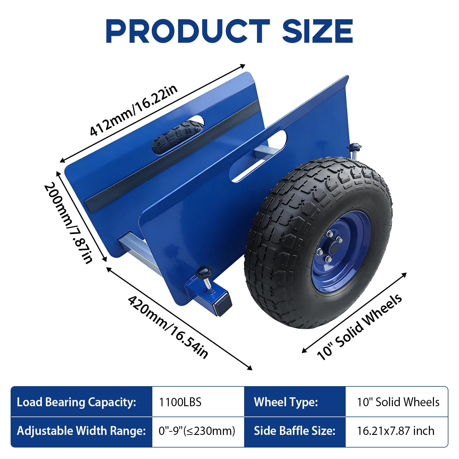Plattenroller 500KG Tragfähigkeit, Plattenwagen, Klemmwagen | Verstellbarer Trockenbau-Umzug, Plattenklemmwagen für Marmor, Holzplatten, Türen, Fenster, Rollwagen, Transporthilfe