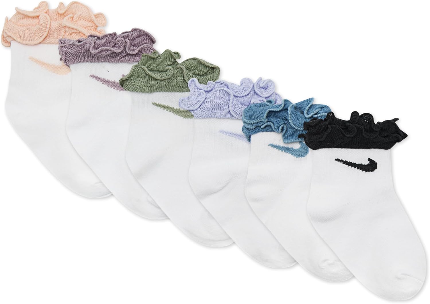 Nike Baby Girls' 6-pack Ruffle Baby/Toddler Socks