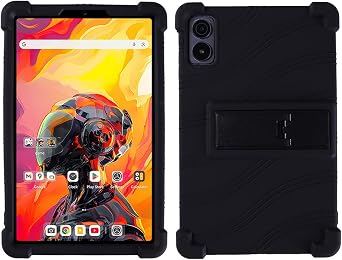 For ALLDOCUBE iPlay 70 Mini Ultra 8.8 Inch Tablet Case, Cover, For ALLDOCUBE iPlay 70 Mini Ultra Case, Soft Silicone, Square Shockproof, Anti-Vibration Construction, Hidden Back Storage Stand, Multi-Angle Adjustment, Waterproof, Non-Slip, Full Protection, Easy Removal, Silicone Protective Cover, Colorful, Fashionable Black