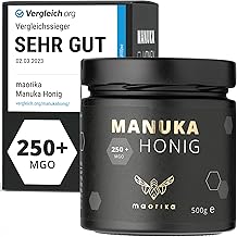 maorika - Manuka Honey 250 MGO + 500 g in Glass (Opaque, No Plastic) - Laboratory Tested, Certified