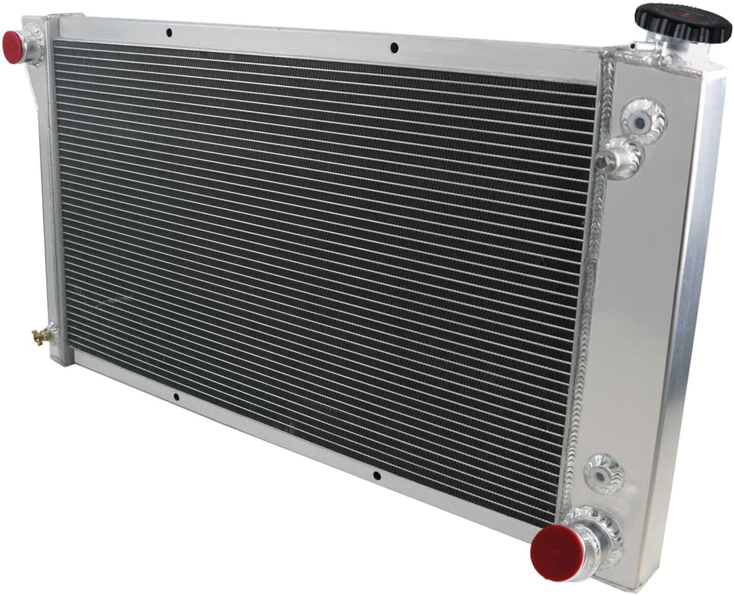 CC369 3 Row Core Radiator For 1967-72 Chevy C10 C20 C30 K10 K20 K30 Pickup Blazer G/P Series P15 P25 P35 G15 G25 G35 Van/GMC C/K Series,All Aluminum Radiator with Shroud Fan Relay Kit