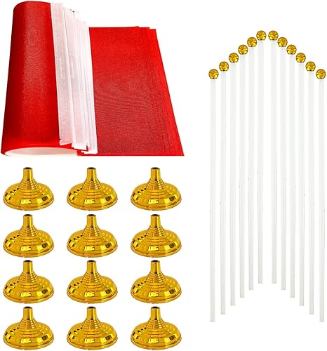 Miniatura 3 de WXTWK Paquete de 12 banderas de escritorio peruanas pequeñas mini banderas de mesa peruanas con base de soporte, decoración de celebración para