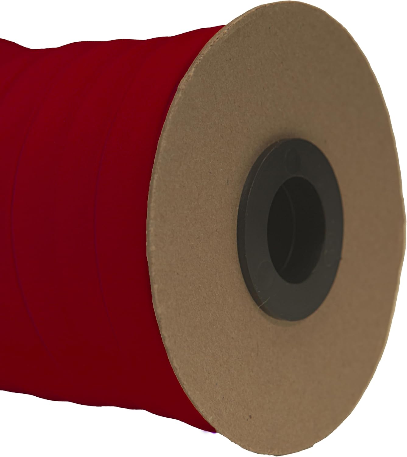 National Bias Fabric, Single Fold Bias Tape for Sewing, Polycotton Binding Tape - 1/2 Inch Single Fold Seam, 50 Yards (Red, 50)
