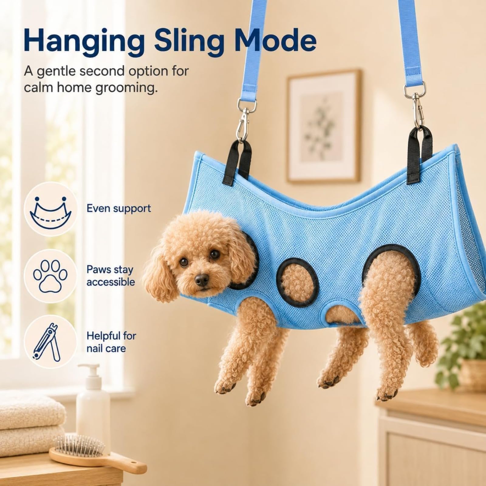 Pflege-Hängematte für Katzen und Hunde (Rosa)