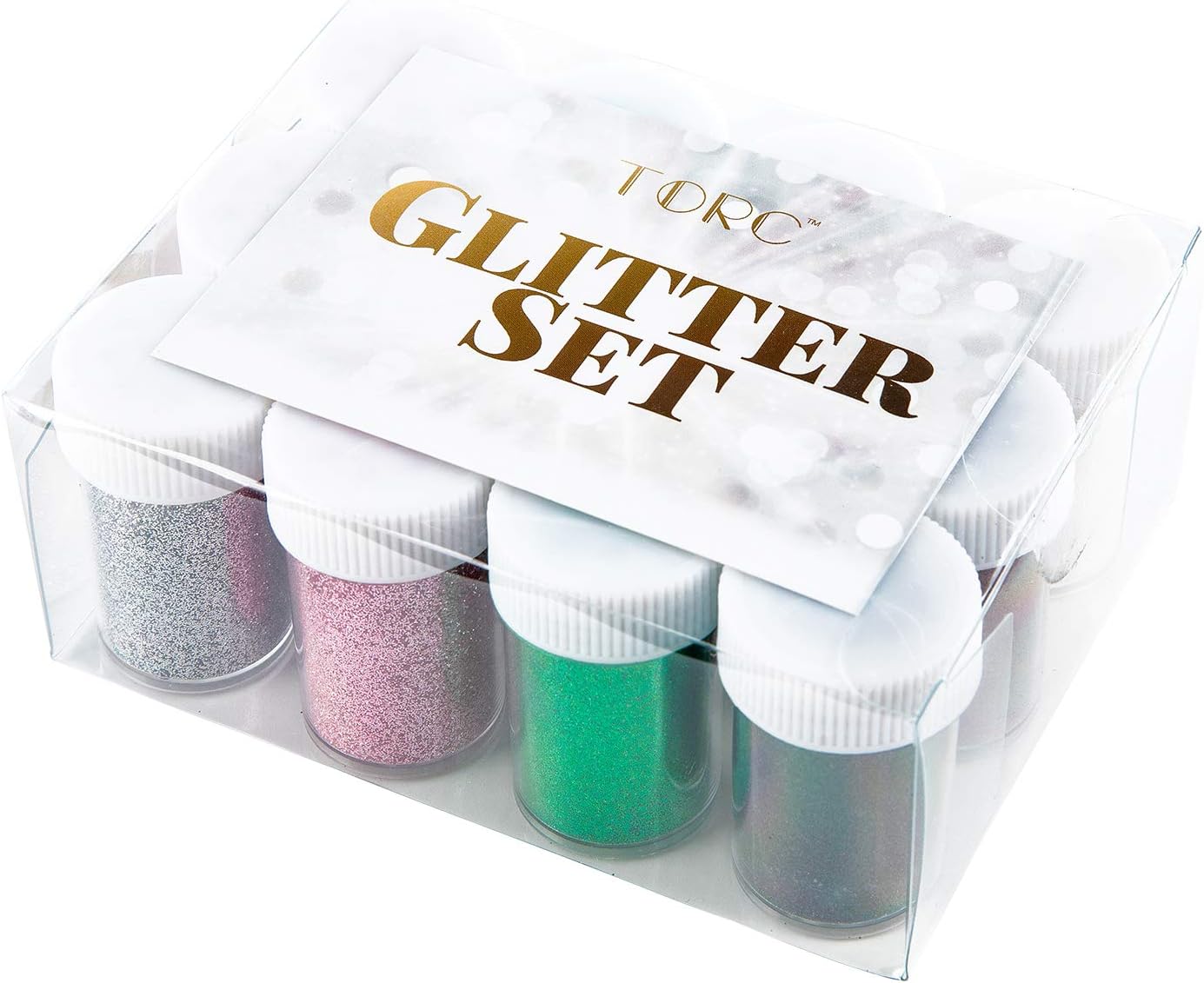 TORC Extra Fine Glitter Shaker Jar Set 12 Colors, Glitter Powder for Crafts Resin Projects Tumblers Nail Makeup Slime, 16 g/0.56 oz Each : Arts, Crafts & Sewing