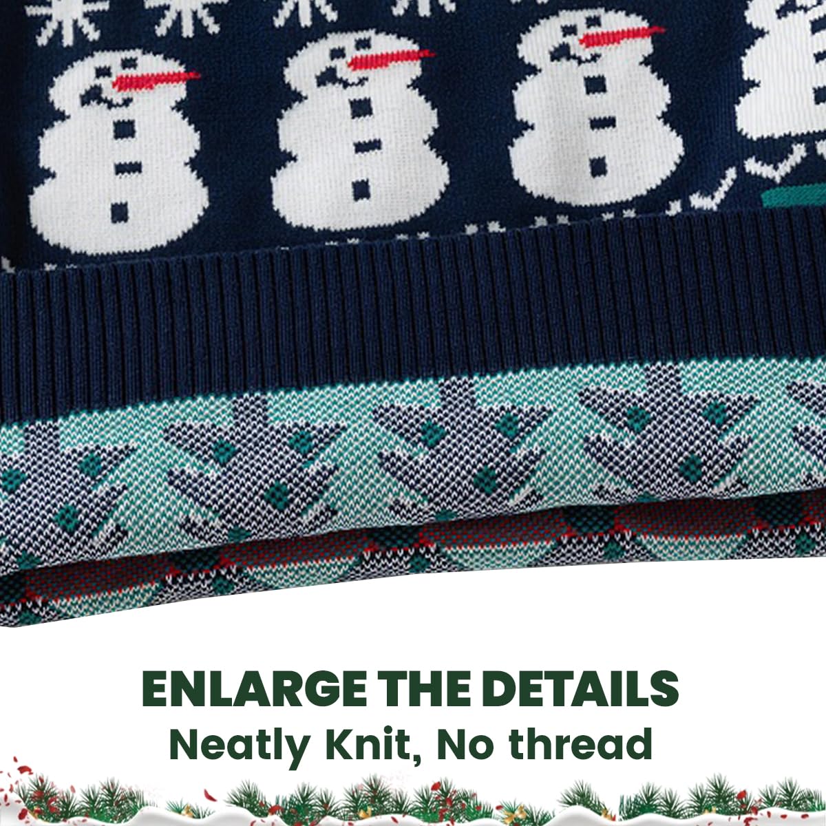 JiAmy Bébé Noël Pull Sweat-shirt Tricoté Hiver Chandail Manche Longue Cerf Tenues 1-6 Ans