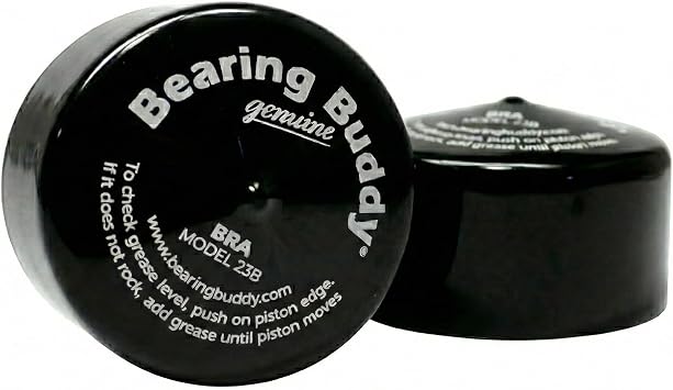 Bearing Buddy Bra 23B - 1 Pair USA-Made, Black Vinyl Covers - Protects and Keeps Grease Off the Trailer Wheels - Fits Models 2328, 2441, 2717, 2562, 2240