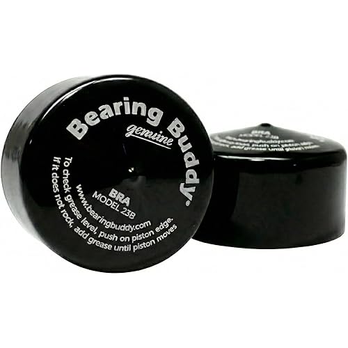 Bearing Buddy Bra 23B - 1 Pair USA-Made, Black Vinyl Covers - Protects and Keeps Grease Off the Trailer Wheels - Fits Models: 2328, 2441, 2717, 2562, 2240