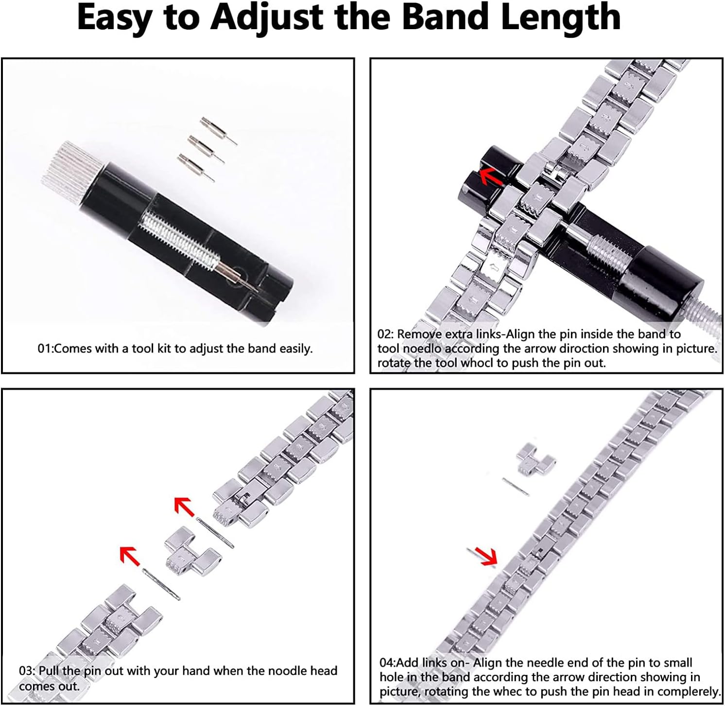 Galaxy Watch 4 Classic Bands 46 mm, 20mm Stainless Steel Rhinestone Bracelet Resin Replacement Bands Compatible for Samsung Galaxy Watch 42mm/Watch 3 41mm (A07)