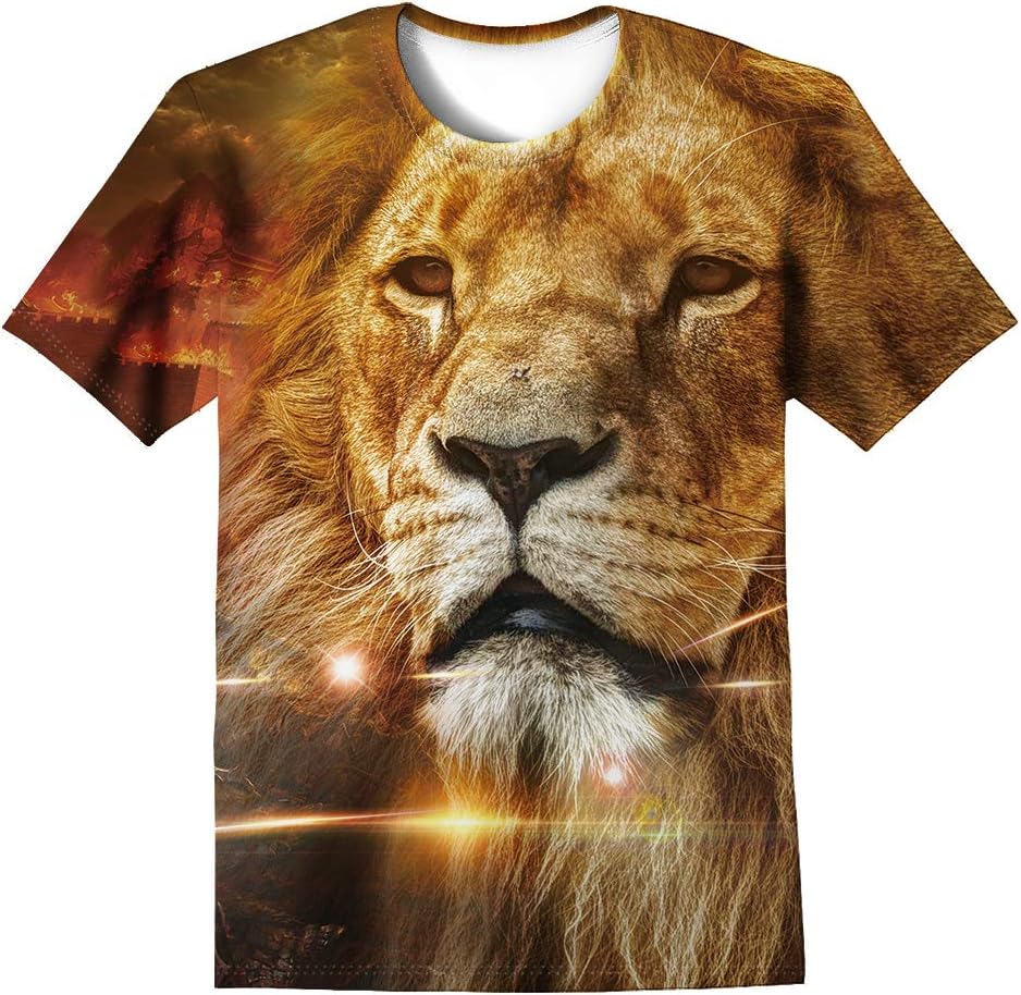 LAIDIPASBoys Girls 3D Graphic Shirts Cool Crewneck T-Shirt Unisex Short Sleeve Top Tees 6-16 Years