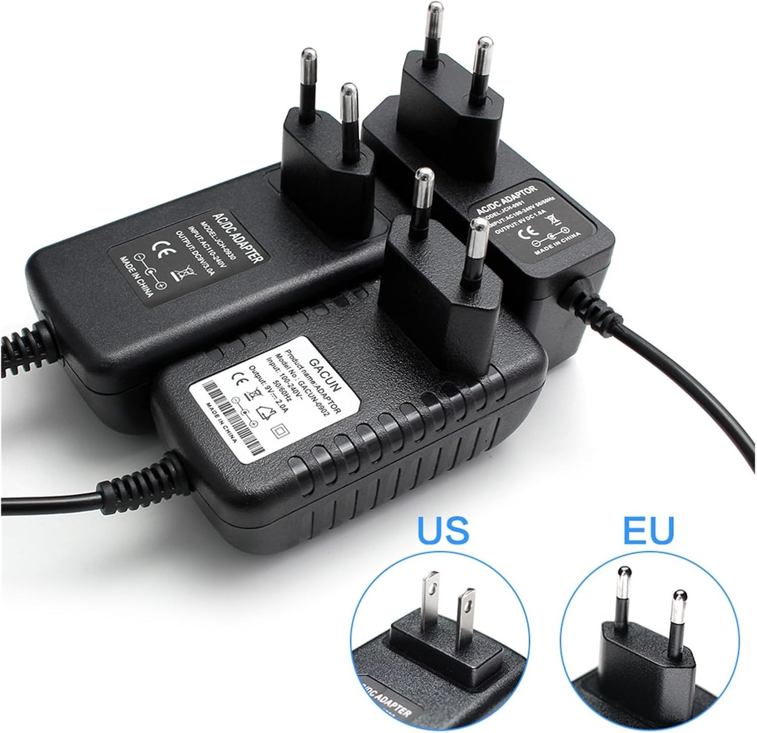 5V 9V 24V 12V Power Supply Adapter 1A 2A 3A Power Adapter Charger 12v Hoverboard Adapter LED Strip Adapter Laptop Adapter(5V 1A,US Plug)