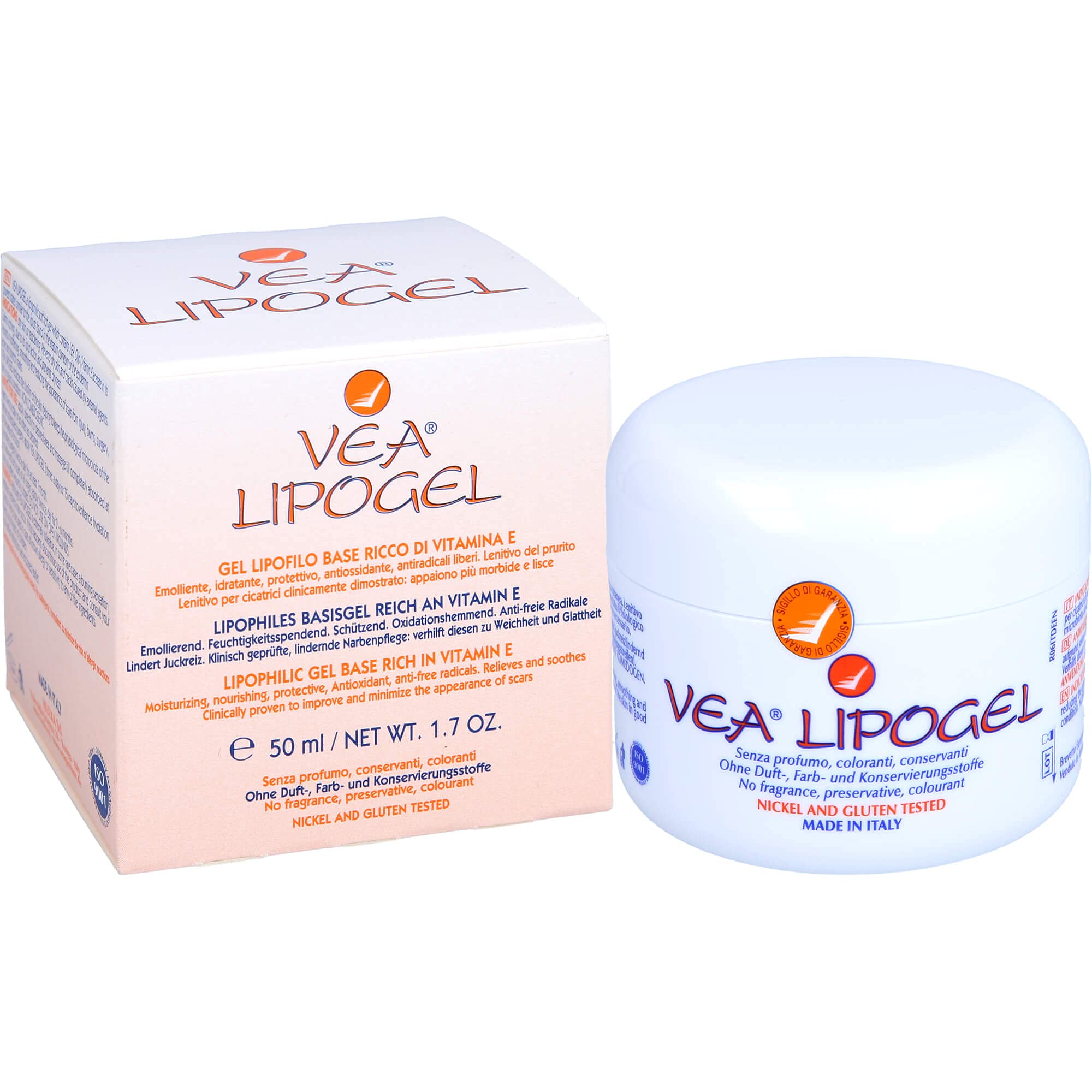 Hulka Vea Lipogel Gel lipofílico a base de vitamina E, 50 ML