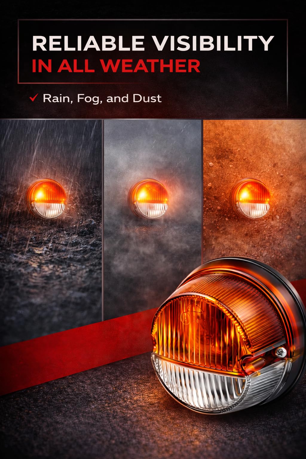 ensemble de clignotants avant ronds, adaptés au tracteur massey ferguson 135, pièces de lumières de tracteur