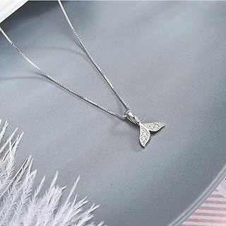925 Stamp Charm Necklace for Women New Fashion Fishtail Pendant Clavicle Chain Elegant Bride Jewelry Gift