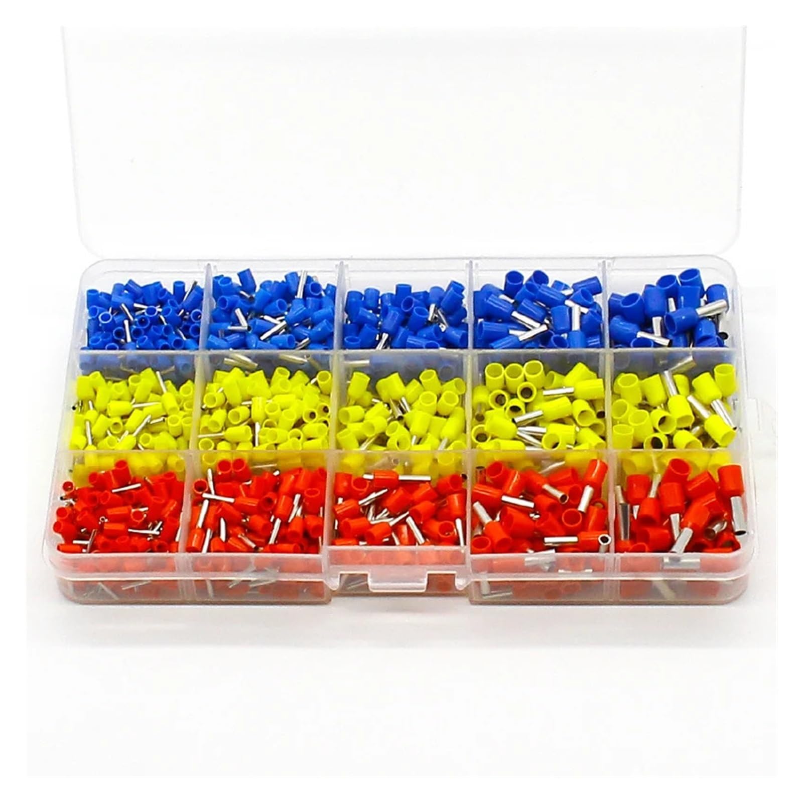 QMKADFQXF 1000pcs/lot Ferrules kit set Wire Copper Crimp Connector Insulated Cord Pin End Terminal