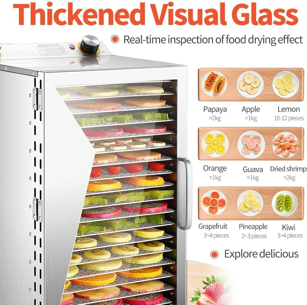 Freeze Dryer, 6/8/12 Layers Freeze Dried Machine, with 12H Timer, Stainless Steel Fruit Dryer,for Fruits, Vegetables, Meat, Seafood,8Layer