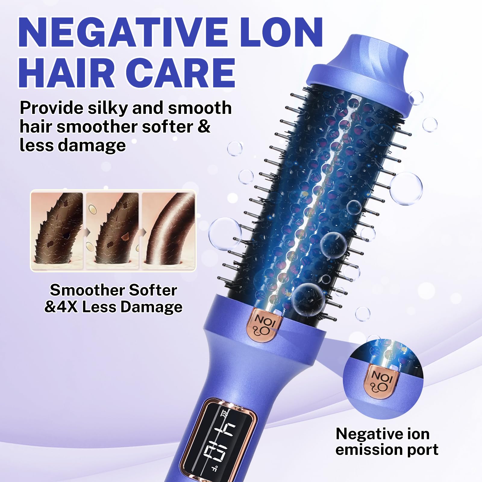 Negative Ion Infrared Hot Brush Hair Volumizer, Purple
