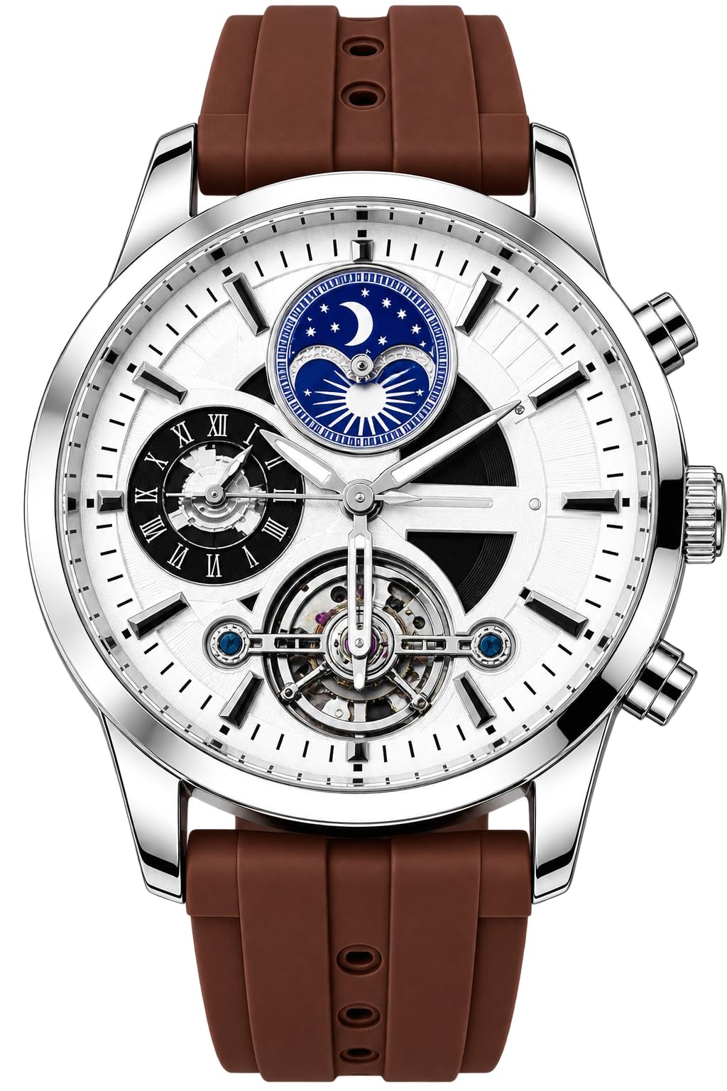 Generic Analog Wrist Watch for Men White - Image 1