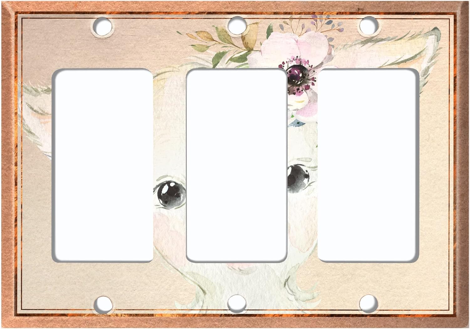 Metal Light Switch Plate Cover Cute Baby Animal Lamb ANM047
