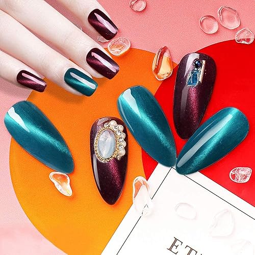 Miniatura 39 de Juego de esmaltes de uñas de gel, morado, azul, rosa, rojo, lavanda, rojo viento, rojo, negro, esmalte que cambia de color, remojar para remojar UV