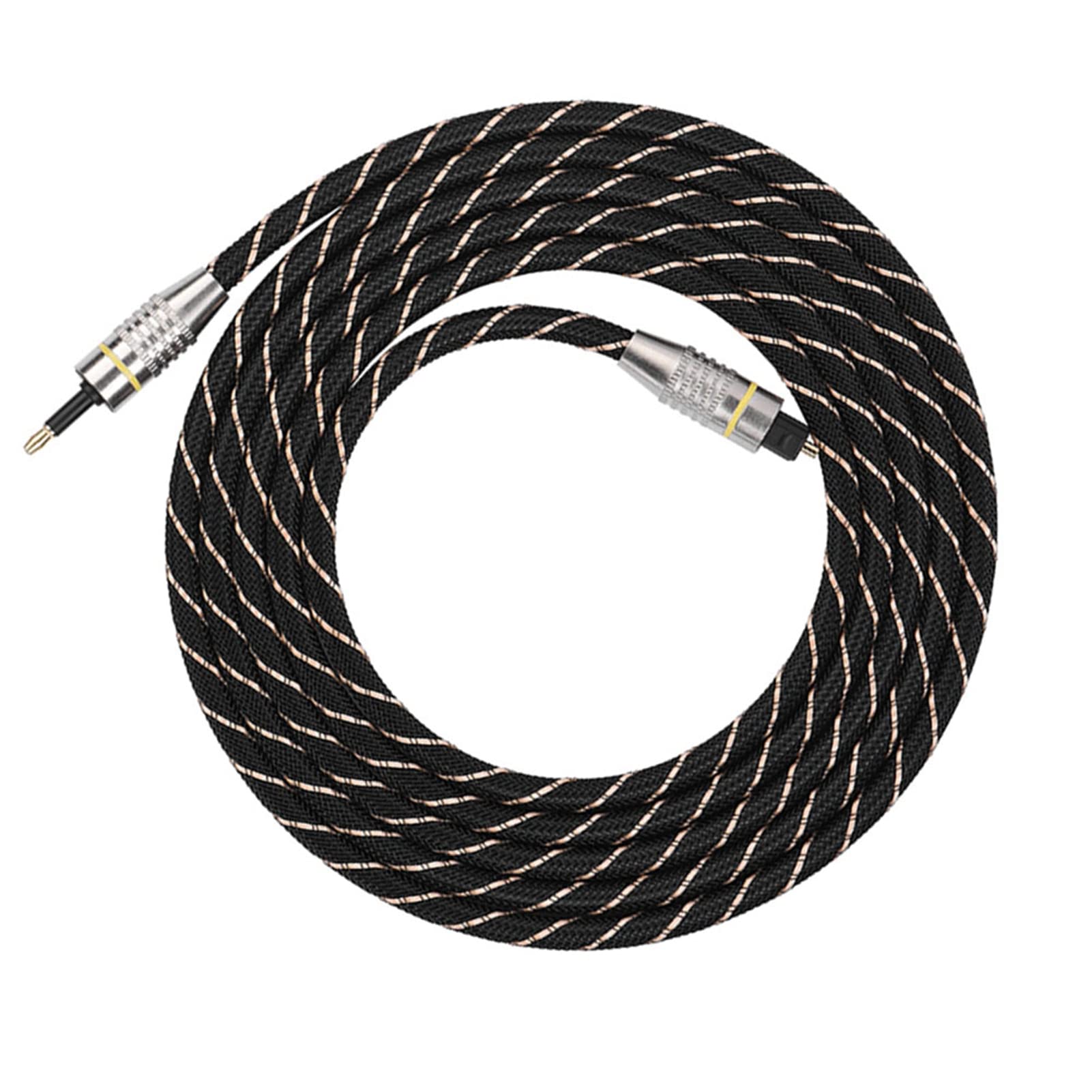 Ejoyous Cable Toslink de 3,5mm, Digital Mini Toslink a Cable 250M Bit/s Ancho de Banda SPDIF Chapado en Oro para DVD/CD (2 m/6,56 pies)