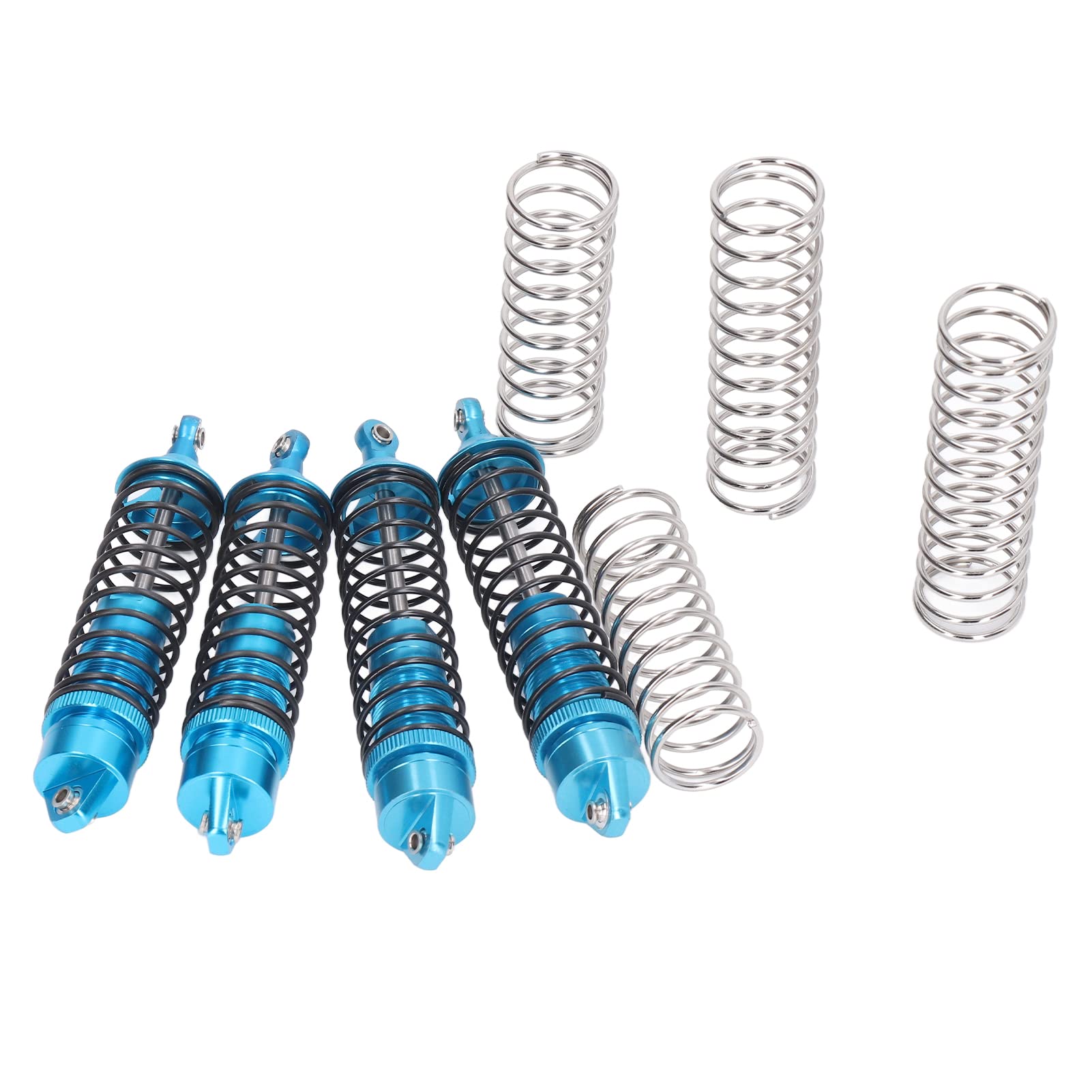 Generic Set di Ammortizzatori Anteriori e Posteriori in Lega di Alluminio Ad Alte Prestazioni da 4 Pezzi per Auto 1/10 RC Durevole e Regolabile (BLUE)