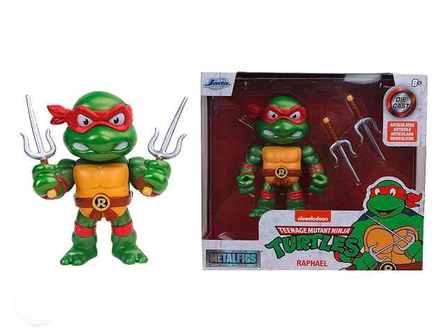 Foto 8 de 8 de Jada - Figura Raphael de Tortugas Ninja, Articulada, 10 cm, Realizada en Metal Fundido a Presión, 100%…