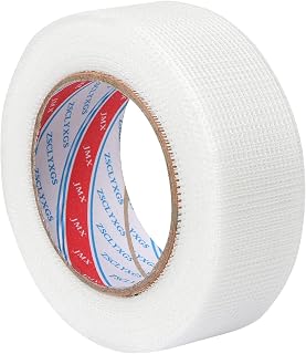 MIDELONG Drywall Joint Tape, 1.8 inch x 98 feet Heavy-Duty Self-Adhesive Fiberglass Drywall Mesh Tape Crack Patch Wall Repair Fabric for Wall Sheetrock Ceiling Crack Repairs, 1 Roll