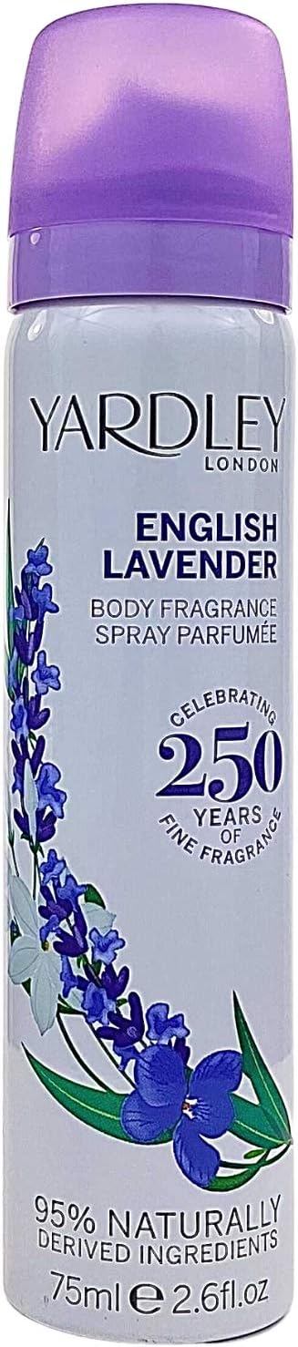 Yardley of London Refreshing Body Spray for Women, English Lavender, 2.6 Ounce