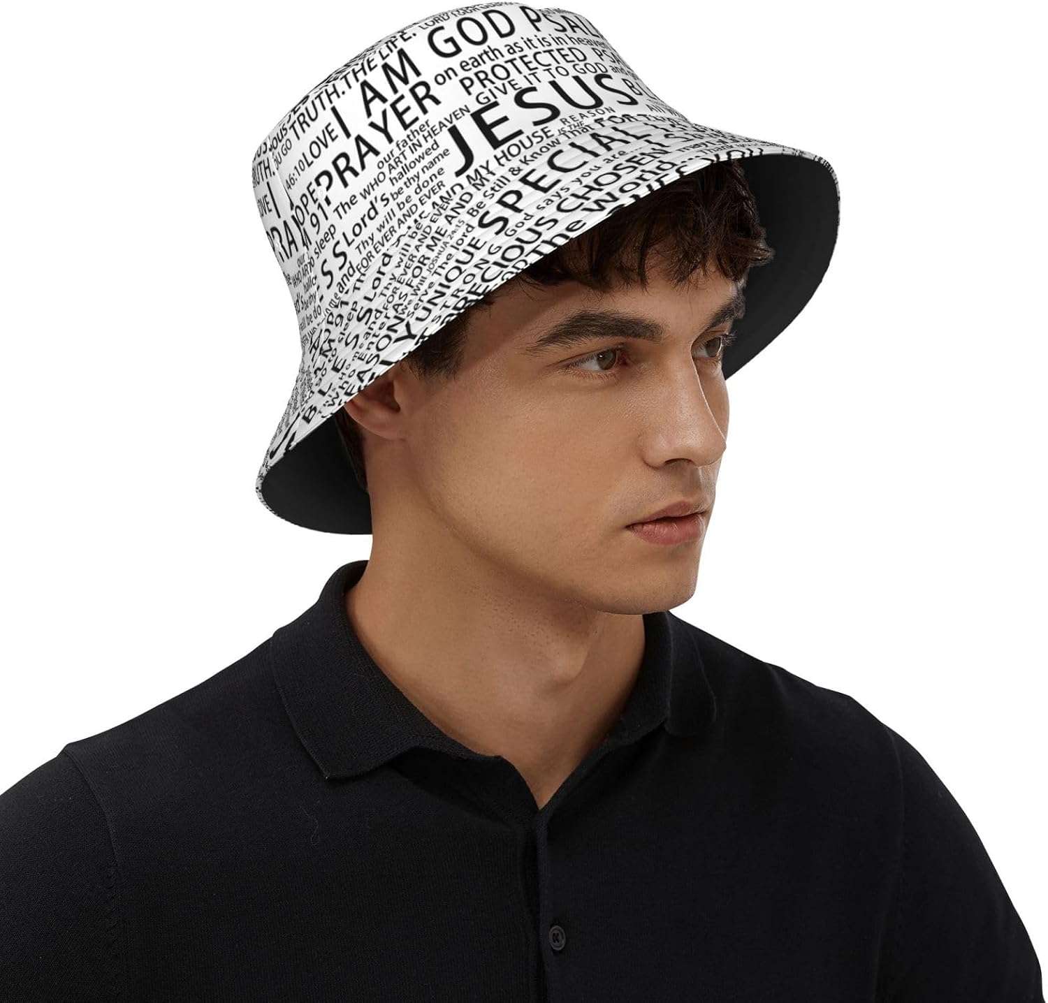 Jesus Bucket Hat Christian Hats Religious Fisherman Cap Christ Hats Travel Beach Sun Hat for Women Men