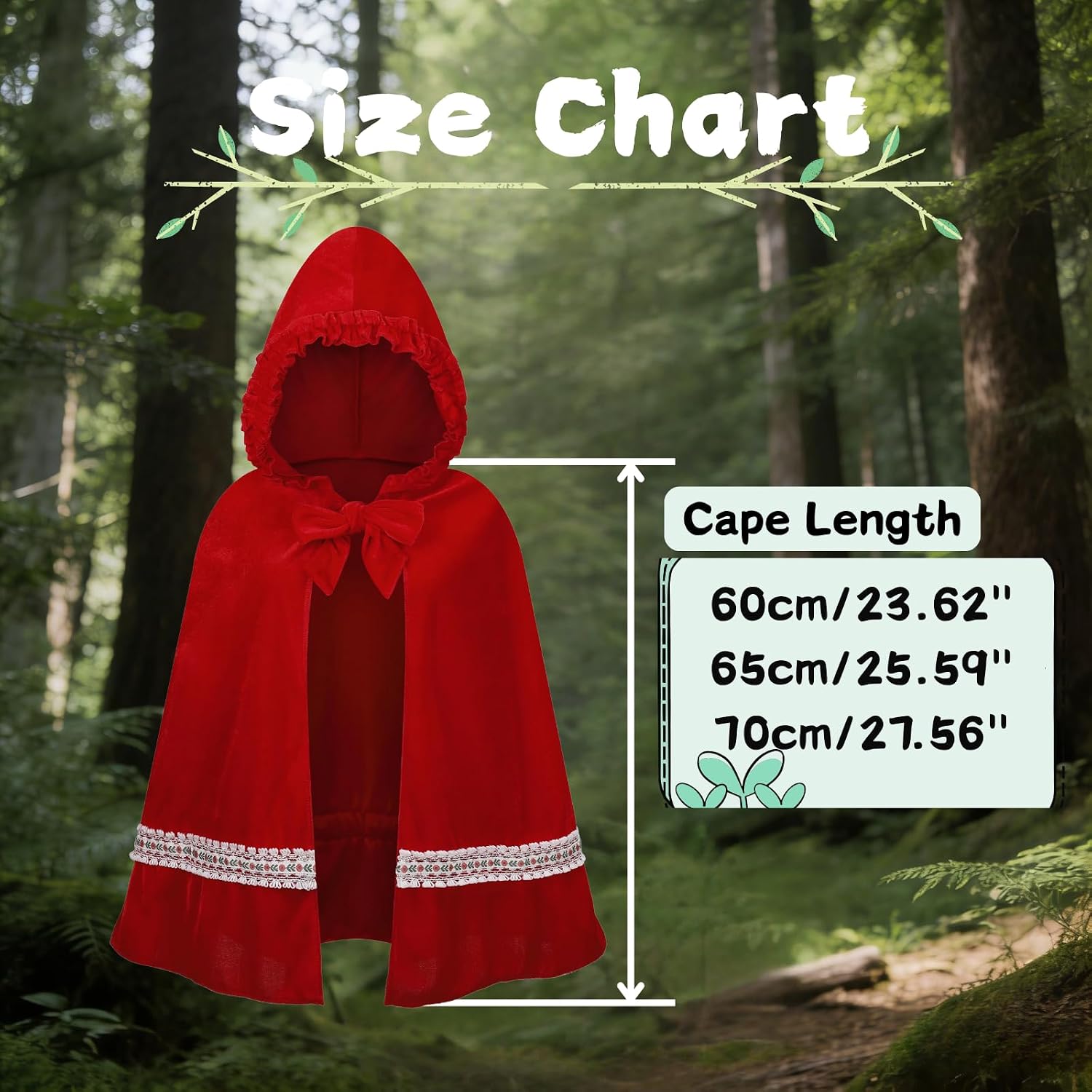 yolsun Little Red Riding Hood Cloak Costume, Adult Velvet Red Cape with Hood Halloween Christmas