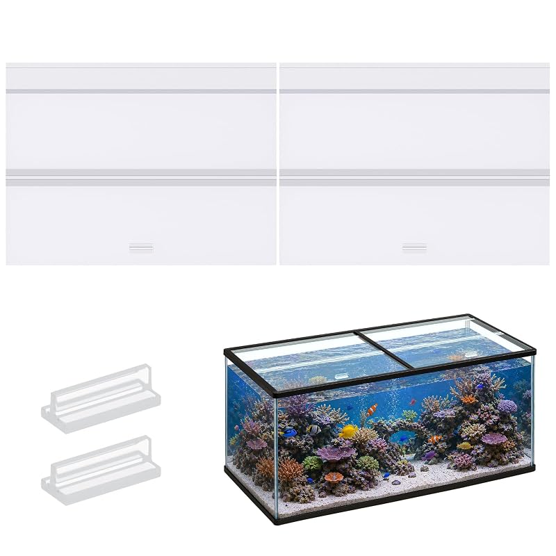 Tampa para Aquário em Policarbonato Transparente Pawfly 57,61 x 43 x 0,36 cm, Pacote com 2