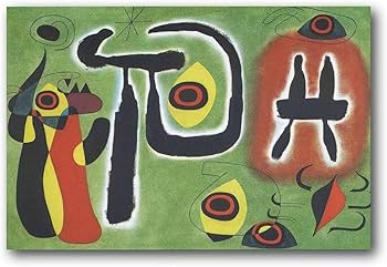 Amazon.co.jp: ジョアン・ミロのポスター《赤い太陽は蜘蛛を