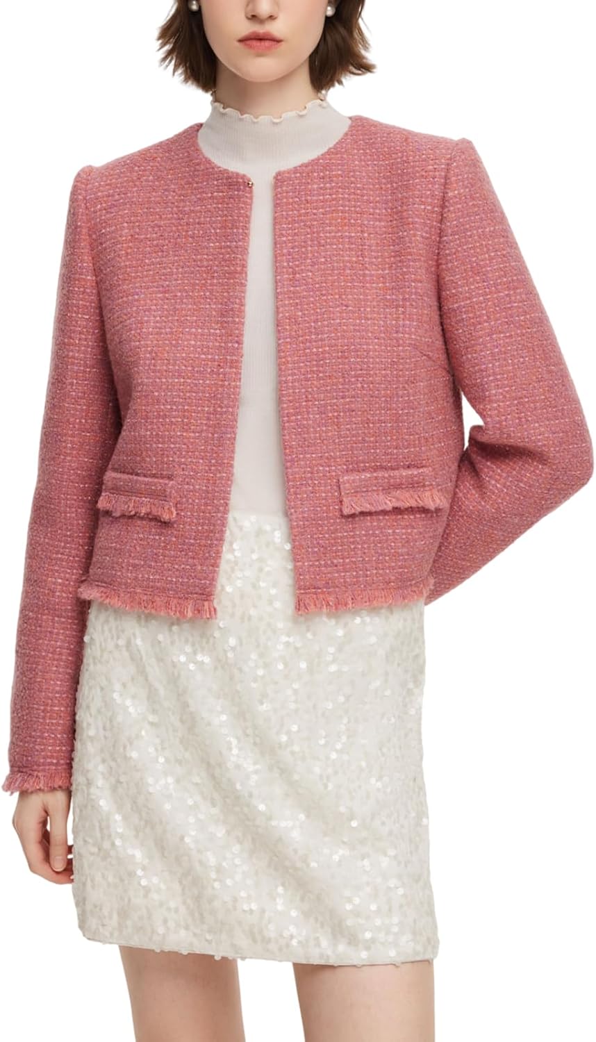 GOELIA 2026 Womens Casual Blazers Long Sleeve Work Office Open Front Suit Jacket Business Blaze