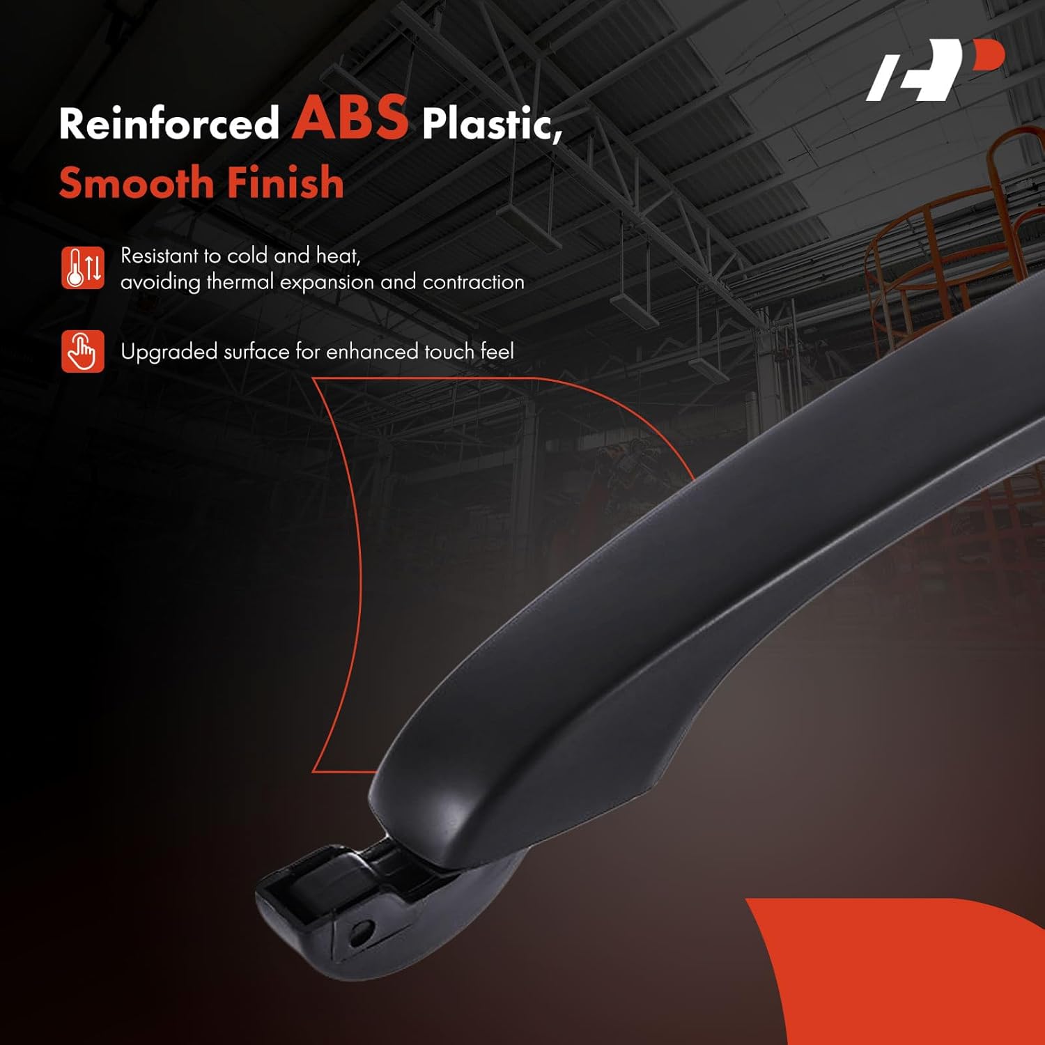 A-Premium Front Right Passenger Side Exterior Door Handle with Keyhole Compatible with Jeep Compass 2007-2017, Patriot 2007-2017 & Dodge Caliber 2008-2012, Smooth Black, Replace# XU80AXRAEWKH