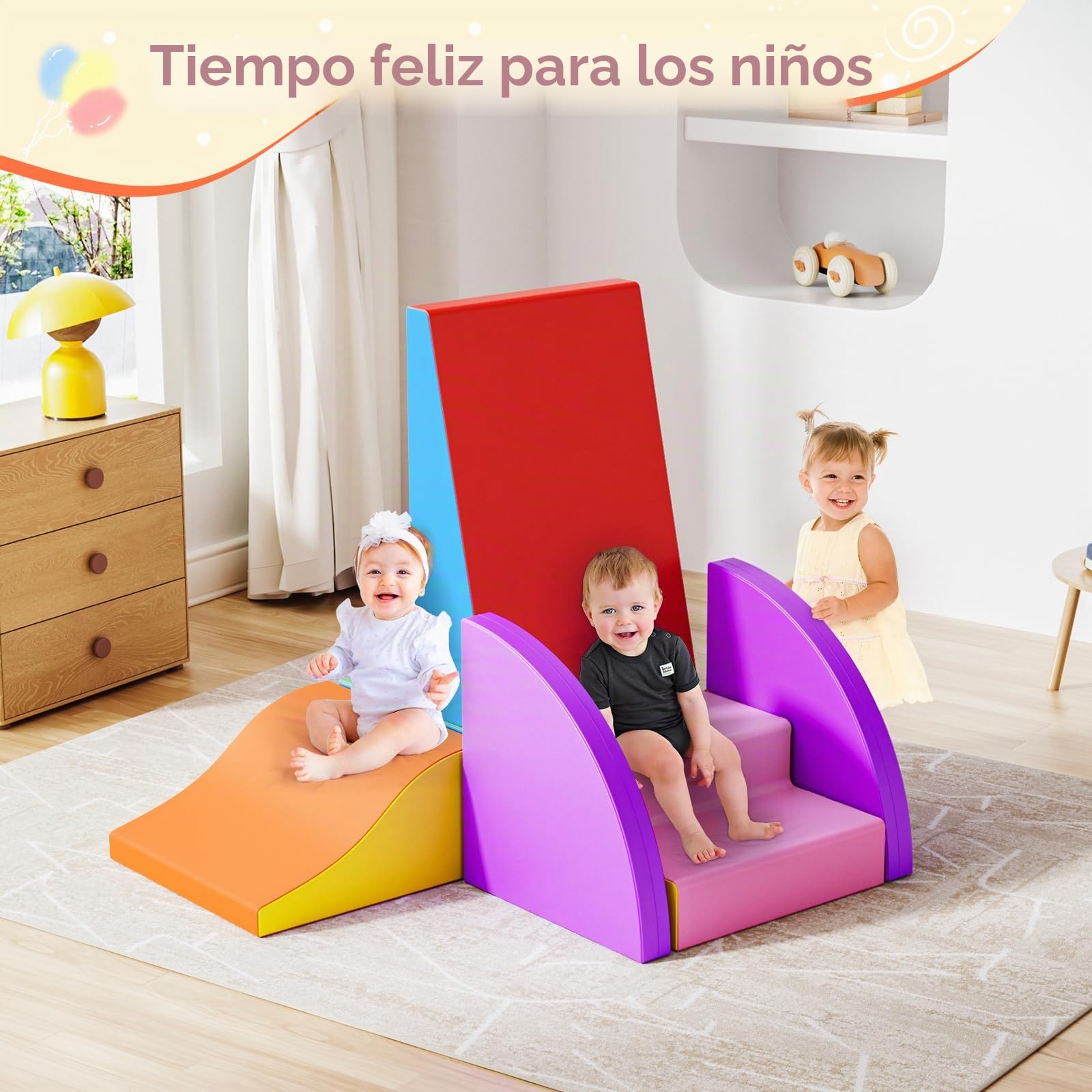 Lischwert Bloques de espuma Equipo Soft Zone Formas Actividad Multicolor Juguetes para niños pequeños (JM301-Color)