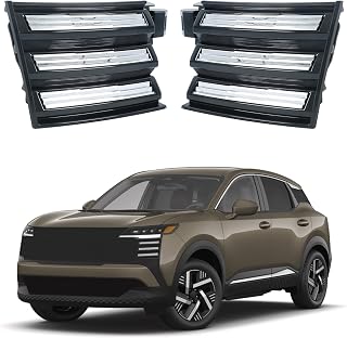 zeech Front Fog Lights Replacement for Nissan Kicks 2025 | Compatible with 622557LG0A 622547LG0A, Driver Passenger Side, Front Left Right, Fog Light Covers Grille